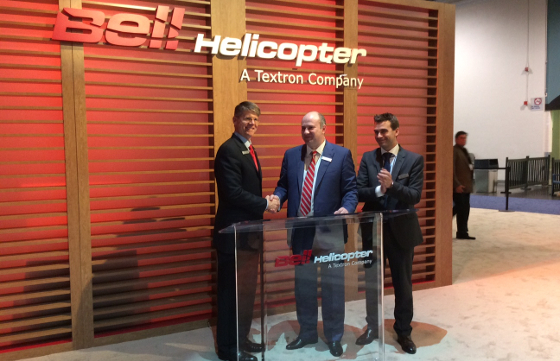 встреча на выставке Heli-Expo в США. Президент Bell Helicopter John Garisson и генеральный директор Jet Transfer Александр Евдокимов